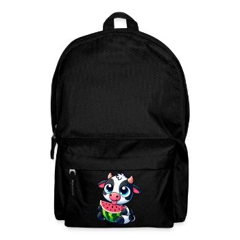 Süße Kuh Ochse Bulle Wassermelone Sommer Früchtig - Rucksack - Schwarz - Vorne