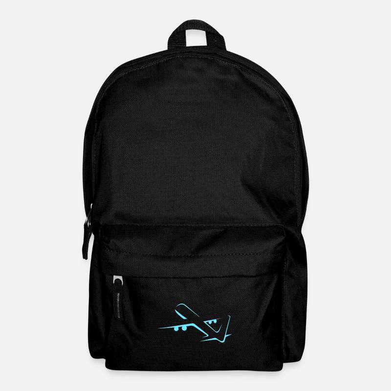 Flugzeug - Rucksack - Schwarz