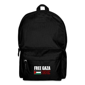 Free Gaza, Palestine Flag, Save Gaza, Palestina - Backpack - black - Front