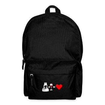 Nurse Wine Red Wine - I Love - Backpack - black - Front