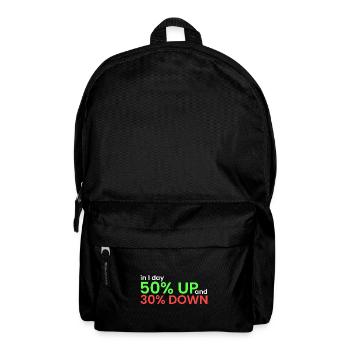en 1 jour, 50 % ont augmenté, 30 % ont diminué - Sac à dos - noir - Devant