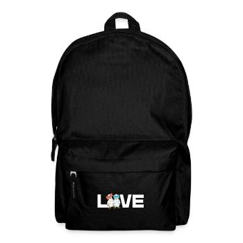 LOVE Chicken Silk Chickens Chick Silk Chicken Design - Backpack - black - Front