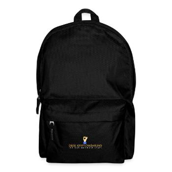 diese Krypto=nächstes Level - Rucksack - Schwarz - Vorne