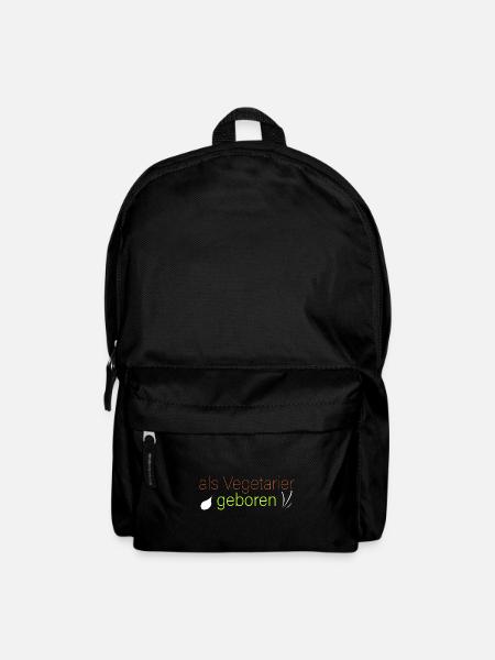 als Vegetarier geboren - Rucksack - Schwarz