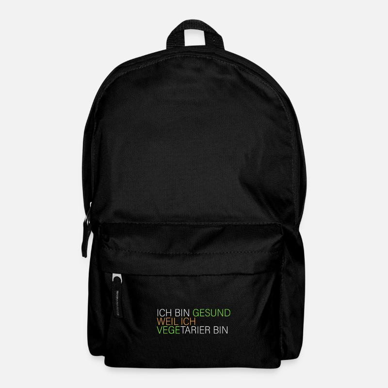 gesund weil ich Vegetarier bin - Rucksack - Schwarz