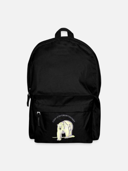 cool, bärenstark, Eisbär - Rucksack - Schwarz