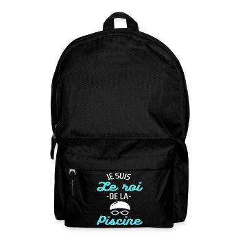 T shirt piscine roi de la piscine humour cadeau. - Sac à dos - noir - Devant