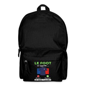 T shirt foot le foot m'appelle cadeau football - Sac à dos - noir - Devant