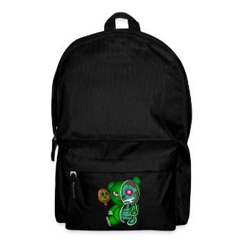 Skull Teddy Bear Skeleton Bear Halloween Shirt - Backpack - black - Front