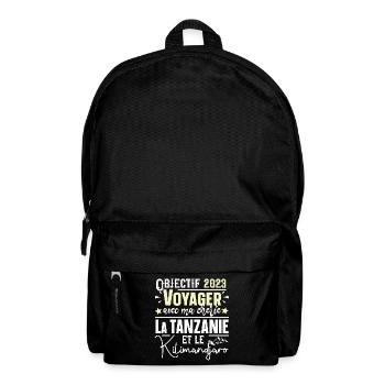 Tanzanie Kilimandjaro Homme Cadeau Couple Mug - Sac à dos - noir - Devant