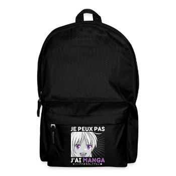 Je peux pas j' ai manga otaku Japon animé cadeau - Sac à dos - noir - Devant