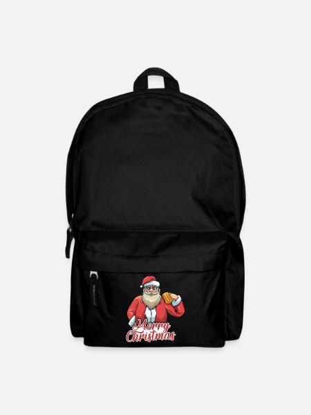 Weihnachten Weihnachtsmann Geschenke - Rucksack - Schwarz
