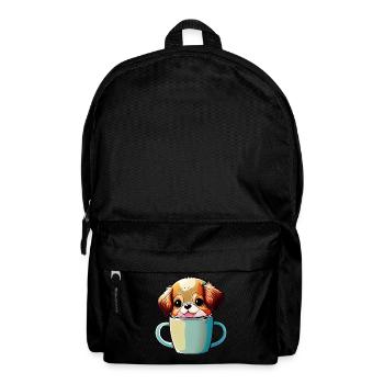 Happiness with a dog: man's best friend - Backpack - black - Front
