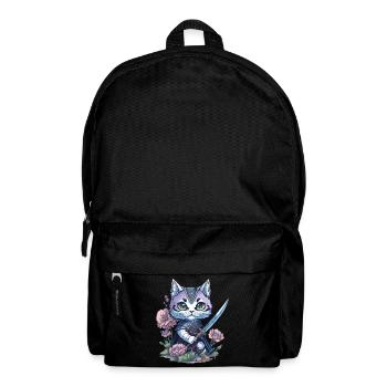 The ninja cat – unique and colorful - Backpack - black - Front