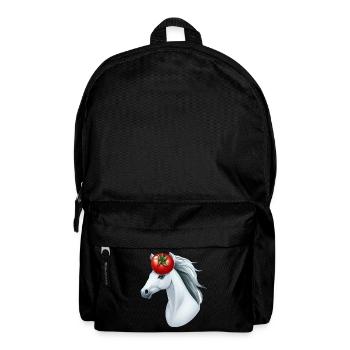 Horse's Head Tomato - Creative Horse & Vegetable Design - Backpack - black - Front