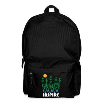 Trees Land Water Inspire Nature - Rucksack - Schwarz - Vorne