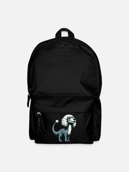 Skurrile Dino-Trex-Pudel-Fusion Fabelwesen - Rucksack - Schwarz