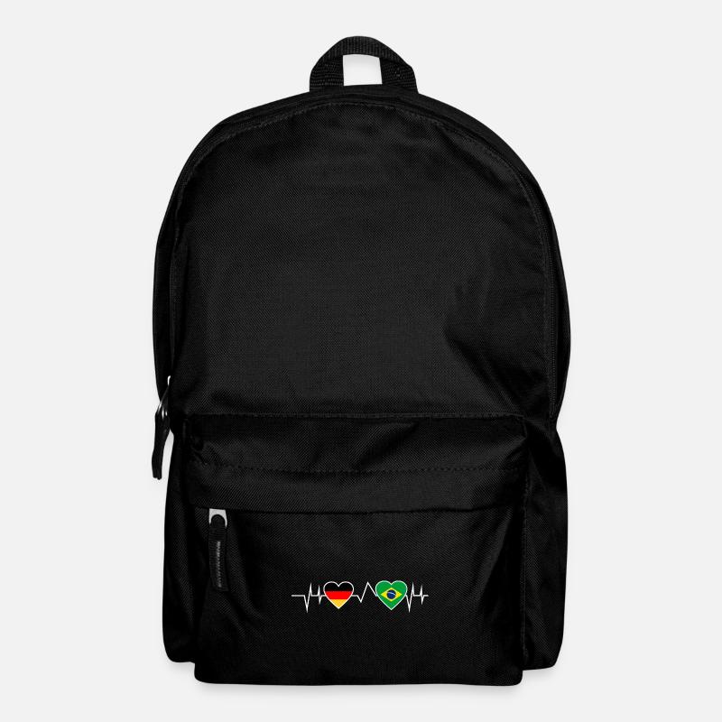 Deutschland Brasilien Herzschlag - Rucksack - Schwarz