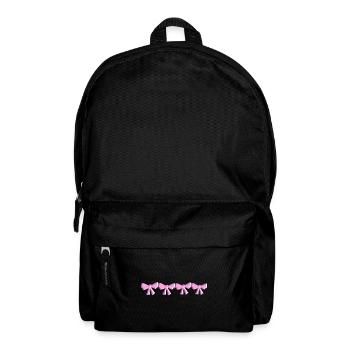 loop symbol fly four pink shiny - Backpack - black - Front