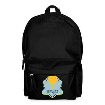 Une belle tête de vainqueur - Humour - Drôle - Sac à dos - noir - Devant