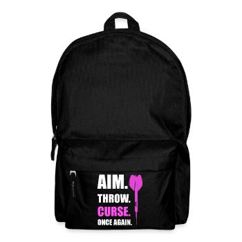 aim. throw. Dart Darts Gift - Backpack - black - Front