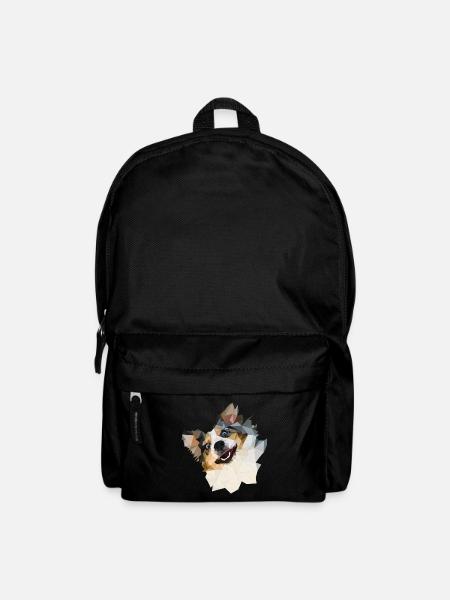 Australian Shepherd, Polygon Style - Rucksack - Schwarz