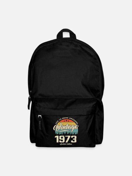 Vintage 1973 Cadeau Anniversaire Style Rétro 1973 - Sac à dos - noir