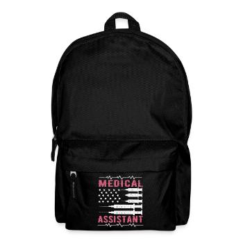 Medical Assistant American Flag Medical Assistant - Backpack - black - Front