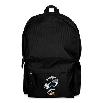 Haifische - Rucksack - Schwarz - Vorne