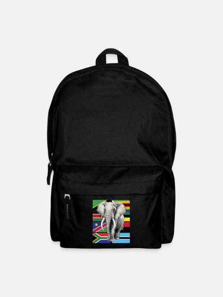 Drapeaux éléphants d’Afrique - Sac à dos - noir