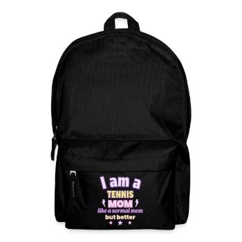 Mère joueuse de tennis, Cadeau de fête des mères, Tennis - Sac à dos - noir - Devant