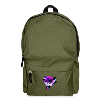 Aesthetic Vaporwave Vintage. retrowave-triangle - Sac à dos - vert olive - Devant