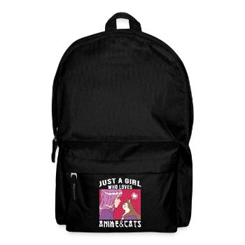 Juste une fille qui aime Anime et Cats Anime Merch - Sac à dos - noir - Devant