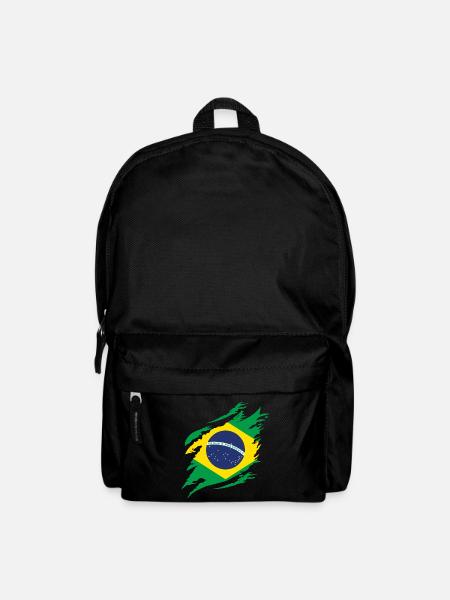 Brazil Flag Brazilian Flag South America - Backpack - black