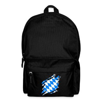 Bavaria Flag Used Look Bavarian Flag Vintage - Backpack - black - Front