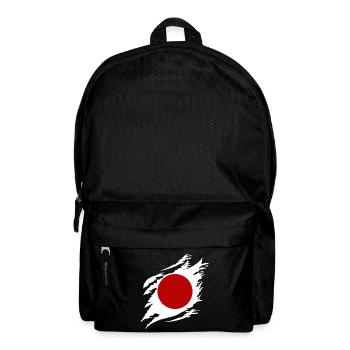 Japan Flagge Used Look Nihon Japanische Fahne - Rucksack - Schwarz - Vorne