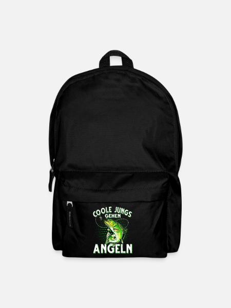 Coole Jungs Gehen Angeln Fischen Angler - Rucksack - Schwarz