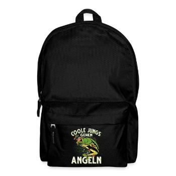 Coole Jungs Gehen Angeln Fischen Angler - Rucksack - Schwarz - Vorne