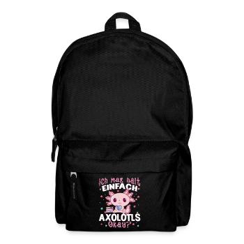 Axolotl - Rucksack - Schwarz - Vorne