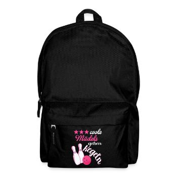 Kegel Bowling Kegelbahn Kegler Kegelverein - Rucksack - Schwarz - Vorne
