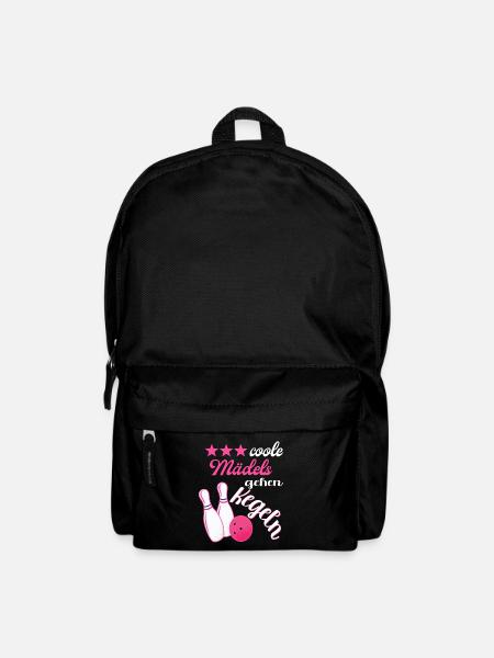 Kegel Bowling Kegelbahn Kegler Kegelverein - Rucksack - Schwarz