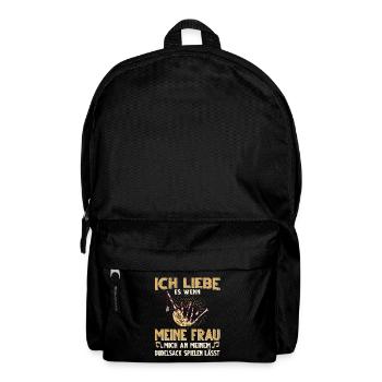 Dudelsack Musikverein Sackpfeifer Musiker - Rucksack - Schwarz - Vorne