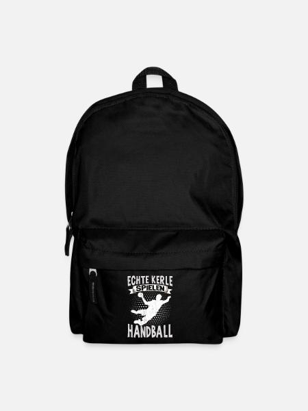 Handballer Herren Jungen Echte Kerle Spielen - Rucksack - Schwarz