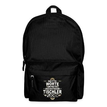 Schreiner Handwerk Tischler - Rucksack - Schwarz - Vorne