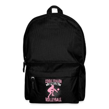 Volleyball Mädchen Damen Volleyballerin Beach - Rucksack - Schwarz - Vorne