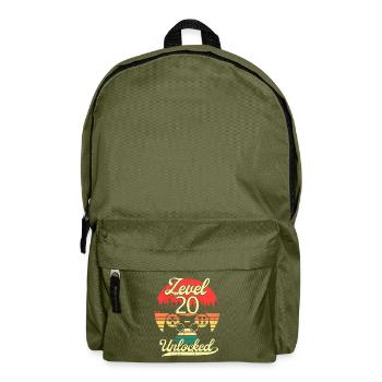Level 20 Unlocked Männer Zum Geburtstag Level 20 - Rucksack - Olivgrün - Vorne