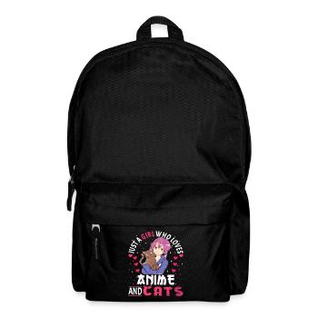 Anime Girl. Anime Merch. Otaku Manga - Backpack - black - Front