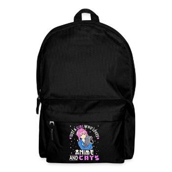 Anime Girl. Anime Merch. Otaku Manga - Backpack - black - Front