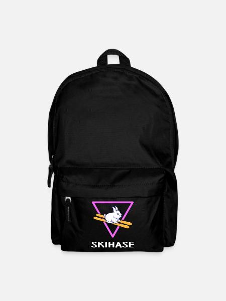 skifahrer alpin ski skihase hüttengaudi - Rucksack - Schwarz