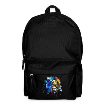 Lion coloré - Sac à dos - noir - Devant